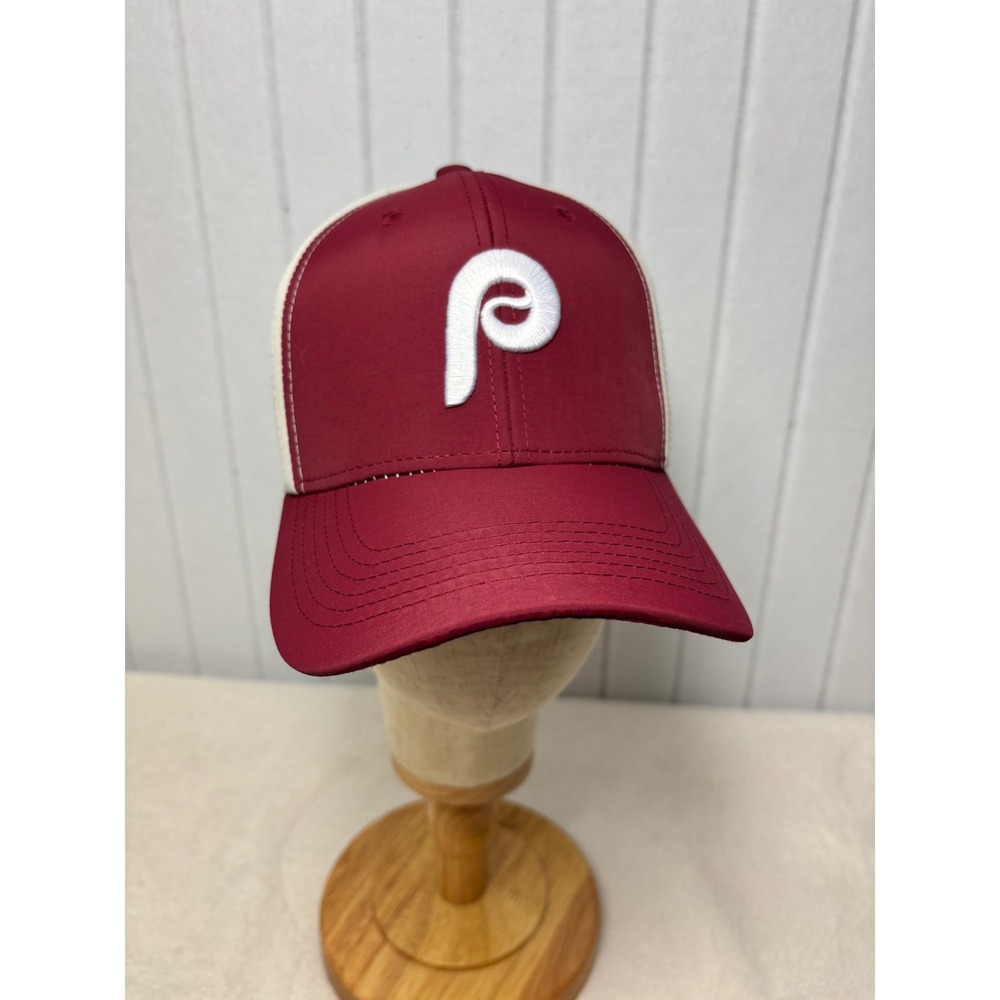 MelonWear Chevrolet Performance Trucker Hat Maroon Grey Adjustable Strapback Cap